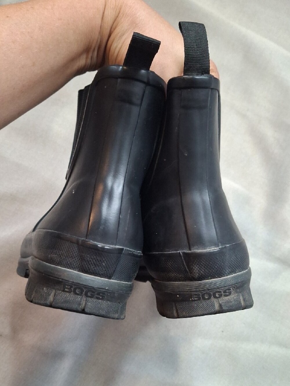 Bogs Amanda Plush Waterproof Chelsea Boots Black Women Size US 8 EU 39 - Picture 4 of 8